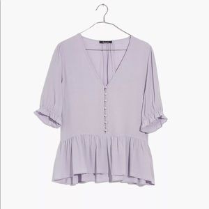Madewell Courtyard Ruffle- Hem Top